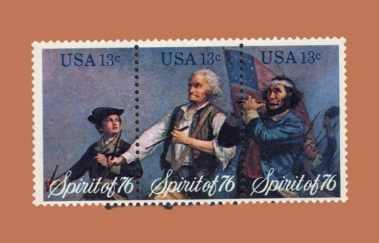 12 BICENTENNIAL FLAG FIFE Drum Spirit of 76 (4 Strips of 3) - Bright USA Postage Stamps Issued in 1976 - s1629-31 -