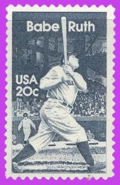 10 BABE RUTH BASEBALL USA Postage Stamps - Unused, Bright, Post Office Fresh - Issued in 1983 - s2046 -