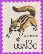 10 CHIPMUNK - ANIMALS - Unused Fresh, Bright USA Postage Stamps - Issued in 1978 - s1757f -