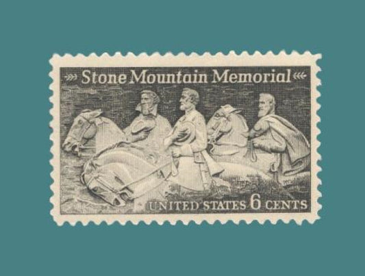 10 STONE MOUNTAIN Georgia Memorial Stonewall Jackson Lee Davis - Bright USA Postage Stamps - Issued in 1970 s1408 -