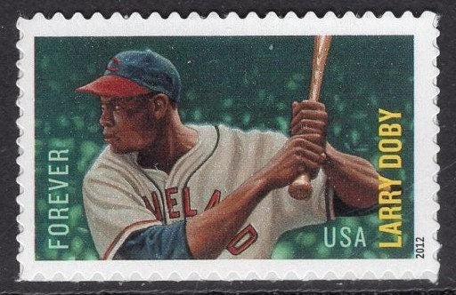 4 LARRY DOBY CLEVELAND Indians Baseball Unused Fresh, Bright USA Postage Stamps - Issued in 2012 - s4695 -