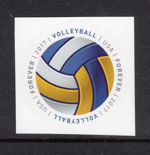 10 VOLLEYBALL FIRST CLASS Rate Sports Balls Round Unused Fresh Bright USA Postage Stamps - Issued in 2017 - s5204 -