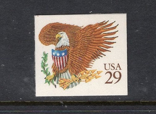 9 EAGLE and American Shield Fresh, Bright Unused US Postage Stamps - Issued in 1992 - s2595 2596 2597 -