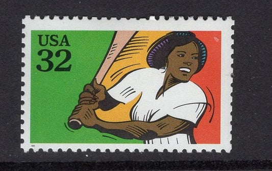 5 SOFTBALL GAME Action - Bright, unused USA Postage Stamps - Issued in 1996 - s2962 -