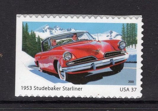 5 STUDEBAKER Sporty Red Car - Bright Unused US Postage Stamps - Issued in 2005  - s3931 -