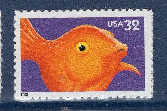 5 BRIGHT EYES FISH - Bright, unused USA Postage Stamps - Issued in 1998 - s3231 -