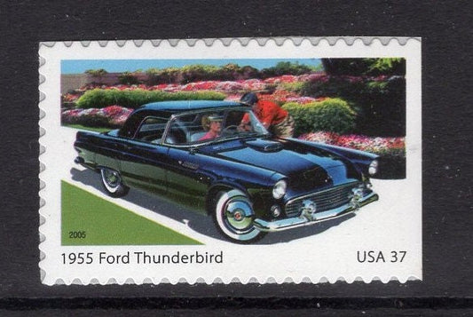 5 THUNDERBIRD Sporty Black Car - Bright Unused US Postage Stamps - Issued in 2005  - s3935 -