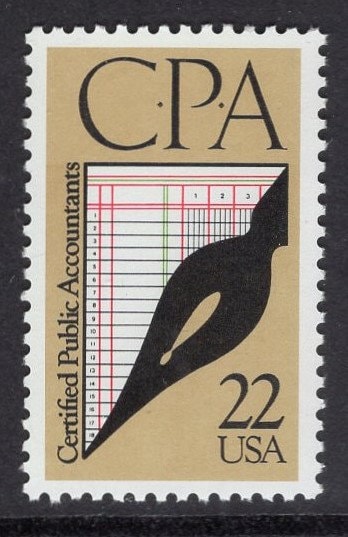 10 CPA ACCOUNTANT Ledger Unused Fresh Bright US Postage Stamps - Quantity Available - Issued in 1987 - s2361 -