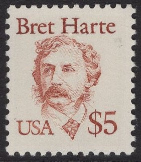 1 AUTHOR BRET HARTE Unused Fresh Bright USA Postage Stamps – Quantity Available - Issued in 1987 - s2196 -