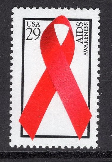 10 AIDS AWARENESS Ribbon Unused Fresh Bright US Postage Stamps – Quantity Available - Issued in 1993 - s2806 -
