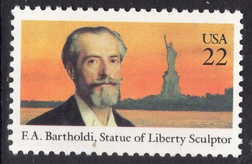 10 BARTHOLDI Statue of Liberty Sculptor Unused Fresh Bright US Postage Stamps - Issued in 1985 - s2147 -