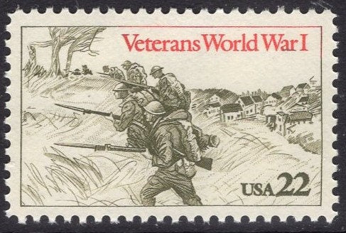 10 WW I VETERANS WAR France Unused Fresh Bright USA Postage Stamps – Quantity Available- Issued in 1985 - s2154 -