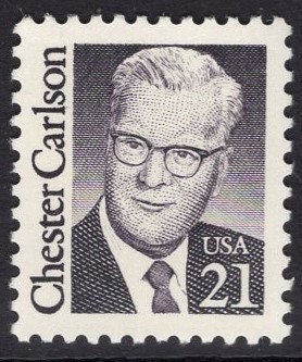 5 XEROX INVENTOR CARLSON Unused Fresh Bright USA Postage Stamps – Quantity Available - Issued in 1988 - s2180 -