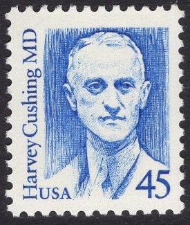 3 Dr HARVEY CUSHING Unused Fresh Bright US Postage Stamps – Quantity Available - Issued in 1988 - s2188 -