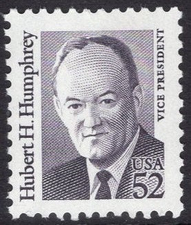 3 VP HUBERT HUMPHREY Veep Unused Fresh Bright USA Postage Stamps - Quantity Available - Issued in 1991 - s2189 -