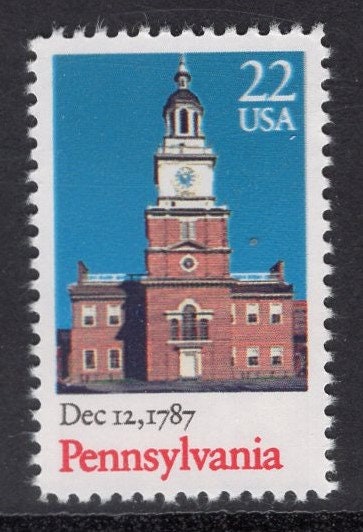 10 PENNSYLVANIA STATEHOOD Unused Fresh Bright US Postage Stamps - Quantity Available - Issued in 1987 - s2337 -