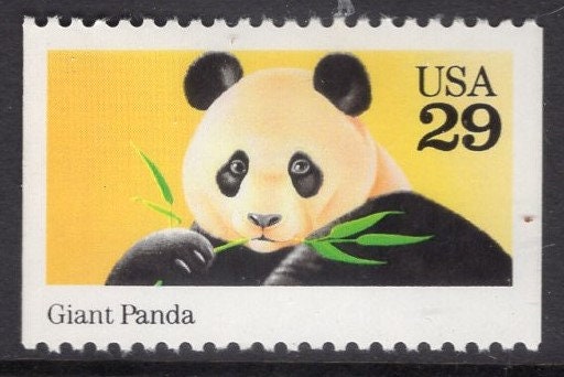 5 GIANT PANDA BEAR Bright Unused USA Postage Stamps - Quantity Available - Issued in 1992 - s2706 -
