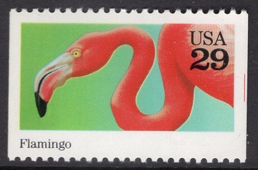 5 FLAMINGO BIRD Bright Unused USA Postage Stamps - Quantity Available - Issued in 1992 - s2707 -