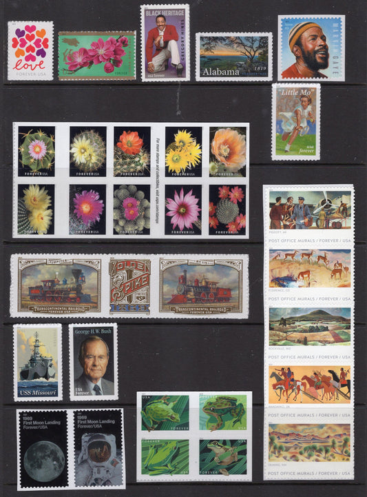 1 ea ALL 97 COMMEMORATIVE Stamps Issued in in 2019 (4 Scans) - Bright fresh Unused Fresh Postage Stamps - Issued in 2019 -