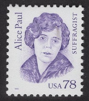 5 ALICE PAUL SUFFRAGIST Suffragette 19th Amendment Vote Bright Fresh Unused USA Stamps - s2943 - Issued in 1995 -