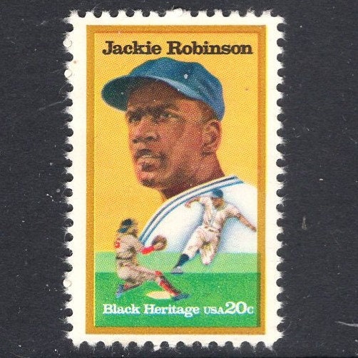 10 JACKIE ROBINSON BASEBALL Hall of Fame Dodger Bright Unused Postage Stamps - Quantity Available- Issued in 1982 -
