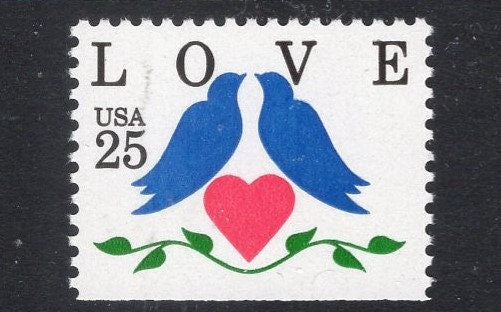 10 LOVE BIRDS HEART USA Fresh, Bright Post Office Condition - Issued in 1990 - s2441 -