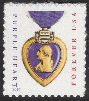 PURPLE HEART 2014 WAR Sheet of 20 with 2014 Inscription USA Postage Stamps – Quantity Available Issued in 2014  - s4704b -