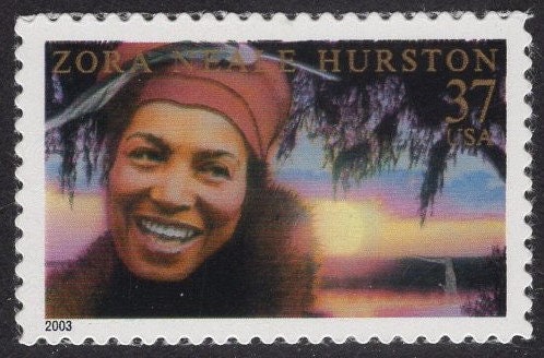 5 ZORA NEALE HURSTON Black American Writer Anthropologist Heritage - Bright Fresh Stamps - Issued in 2003 - s3748 -