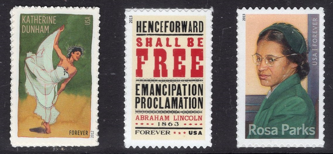 BLACK AMERICANS Collection #4 - 16 Fresh Bright USA Stamps No Duplication with our other Black Heritage Collections  - sB4-