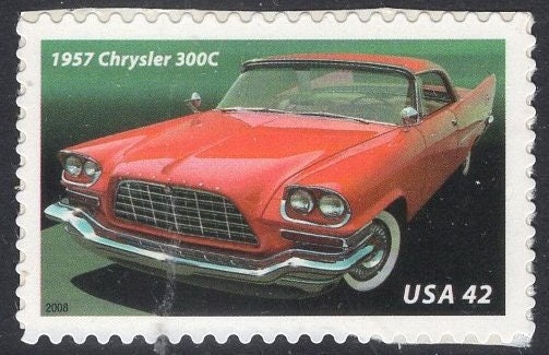 10 1950's AUTOMOBILES CARS Cadillac Studebaker Hawk Pontiac Lincoln Chrysler Unused Postage Stamps - Issued in 2008  - s4353 -