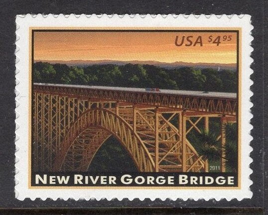 NEW RIVER GORGe Bridge SHEET of 20 SCARCe West Virginia National Park - Bright Fresh Stamp - Issued in 2011 s4511 -
