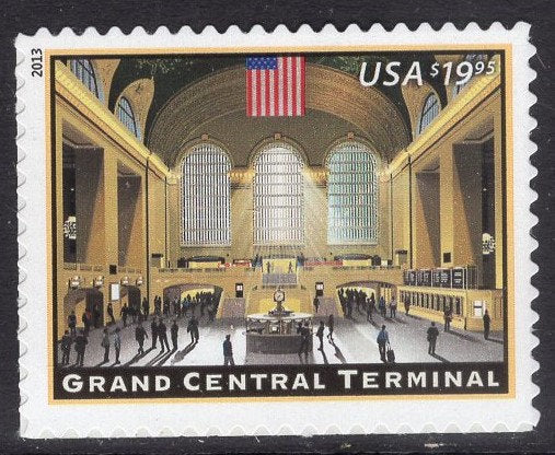 GRAND CENTRAL TERMINAL Train Amtrak New York City - Bright Fresh Stamp - Quantity Available - Issued in 2013 s4739 -