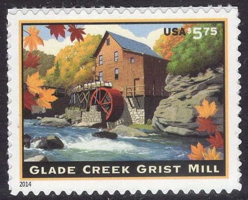 GLADE CREEK GRIST Mill West Virginia - Fresh Bright Stamp - Quantity Available - Issued in 2014 - s4927 -