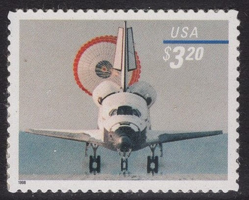 SPACE SHUTTLE LANDING Astronauts Program - Bright Fresh Stamp - Quantity Available - Issued in 1998 s3261 -