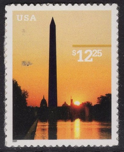 WASHINGTON MONUMENT at Dusk District of Columbia - Bright Fresh Stamp - Quantity Available - Issued in 2000 - s3473 -