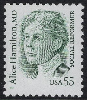 5 ALICE HAMILTON MD Industrial Medicine Toxins Leads Bio Hazards Social Reformer Fresh Bright Stamps Issued in 1995 - s2940