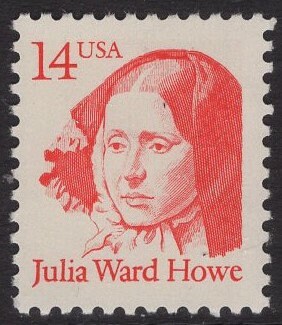 5 JULIA Ward HOWE SUFFRAGIST Abolitionist Suffragette Battle Hymn Bright Fresh Unused USA Stamps - Issued in 1987 - s2176 -