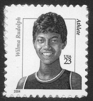 WILMA RUDOLPH OLYMPIAN Black American Sheet of 20 Self-adhesive Stamps Fresh, Bright - Issued in 2004 - s3422 -